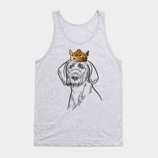 Wirehaired Pointing Griffon Dog King Queen Wearing Crown Tank Top